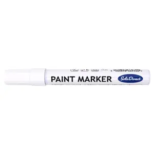 Oil-based Paint Marker Pen Permanent for Tyres Rubber Stone Leather Fabric Plastic Glass (White)