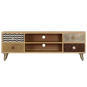 Berkfield TV Cabinet 120x30x40 cm Solid Mango Wood