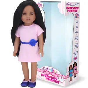 Sophia's by Teamson Kids 18" All Vinyl Dark Brown Hair Doll Brooklyn Brown Eyes