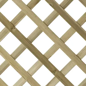 Arched Pine Trellis panel (W)90cm x (H)180cm