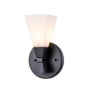 Luminosa Bowtie Bathroom Wall Lamp, Matte Black IP44