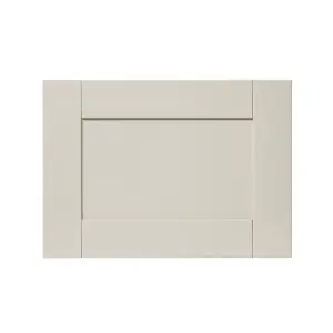 GoodHome Verbena Painted natural ash Matt cashmere Shaker 2 drawer front, bridging door & bi fold door 500mm