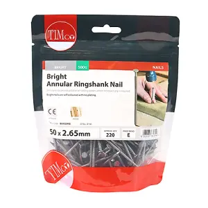 TIMCO Annular Ringshank Nails Bright - 50 x 2.65