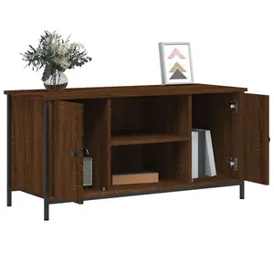 Berkfield TV Cabinet Brown Oak 100x40x50 cm Engineered Wood