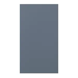 GoodHome Alisma Matt blue Slab Highline Cabinet door (W)400mm (H)715mm (T)18mm