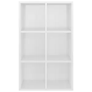 Gardinier Book Cabinet 66 x 30 x 98 cm Engineered Wood High Gloss White