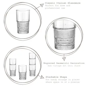 Bormioli Rocco - Bartender Novecento Highball Glasses - 405ml - Pack of 6