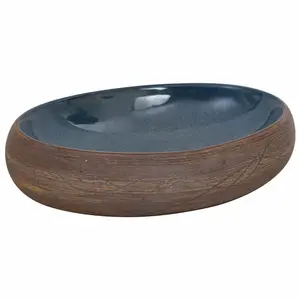 Alpen Home Yovchev 59mm L x 40mm W Brown Ceramic Oval Sink