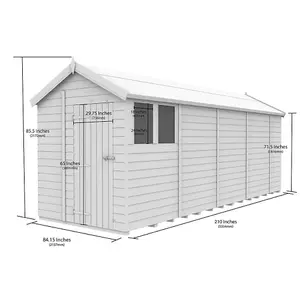 DIY Sheds 7x18 Apex Shed - Single Door Without Windows