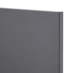 GoodHome Stevia Gloss anthracite Slab 2 drawer front, bridging door & bi fold door 400mm