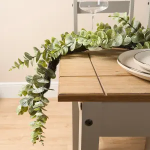 Artificial Decorative Garland Fireplace Door Wall, Eucalyptus, Green - One Size