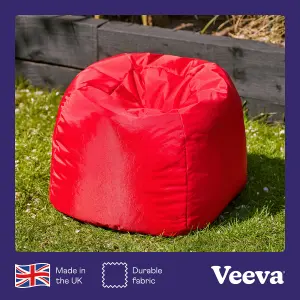 Veeva Kids Classic Bean Bag Chair Red Childrens Bean Bags