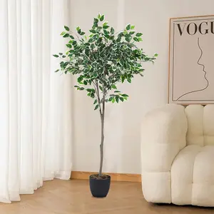 150cm H Garden Decoration Artificial Green Ficus with Pot