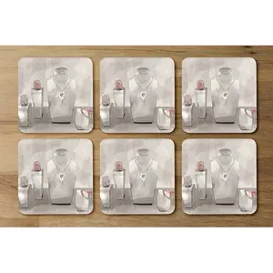 Square 6 Piece Coaster Set (Set of 6)