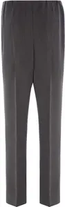 Bonmarche Grey Comfort Waist Straight Leg Trousers, Size: 26