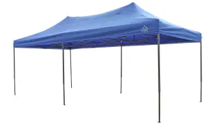 All Seasons Gazebos 3x6 Fully Waterproof Pop up Gazebo With Accessories Royal Blue