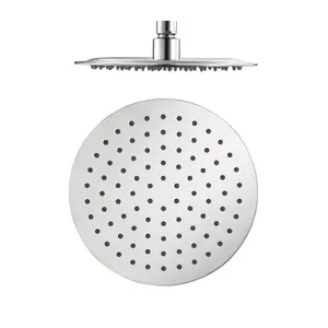 ENKI Chrome Round Ultra Slim Stainless Steel Shower Head 200mm