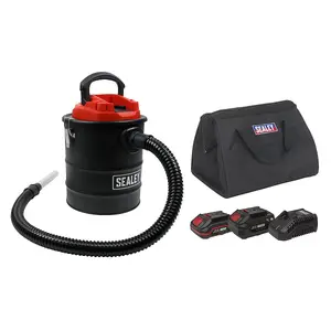 Sealey Handheld Ash Vacuum Cleaner 20V SV20 Series 15L Kit - 2 Batteries CP20VAVKIT