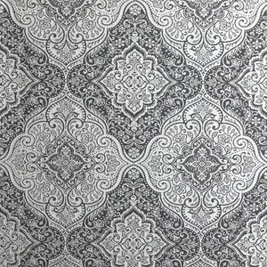 Arthouse Charcoal Black Silver Grey Damask Wallpaper Shimmer Metallic Vinyl