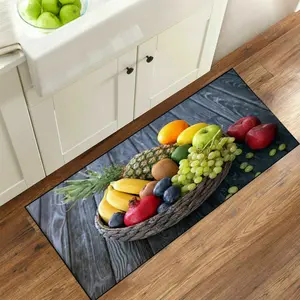 New 3D Non-Slip Kitchen Mat Door Mat Indoor Rug Banana Pineapple Pattern 50cm W x 150cm L