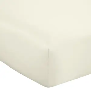 Catherine Lansfield Bedroom Silky Soft Satin Fitted Sheet 30cm Depth Champagne Gold