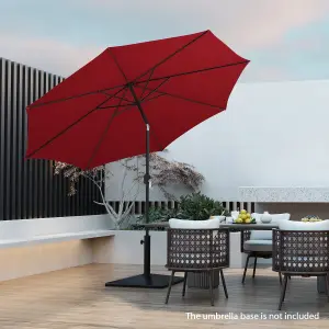 Costway 3m Patio Umbrella Outdoor Garden Heavy Duty Table Umbrella w/ 8 ribs