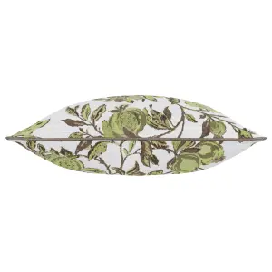 Wylder Pomegranate Floral Jacquard Feather Rich Cushion