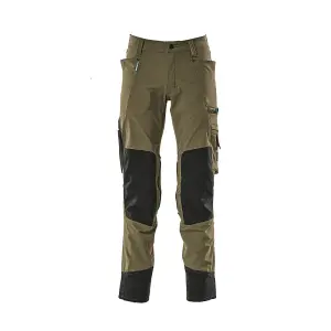 Mascot Advanced Stretch Trousers with Kneepad Pockets - Moss Green   (36.5) (Leg Length - Long)