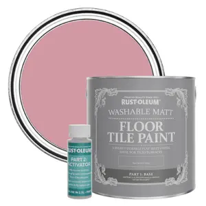 Rust-Oleum Dusky Pink Washable Matt Floor Tile Paint 2.5L