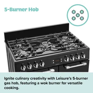 Leisure CS110F722X Freestanding Electric Range cooker with Gas Hob - Silver stainless steel effect