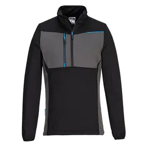 Portwest WX3 Half Zip Tech Fleece Jumper Black - M