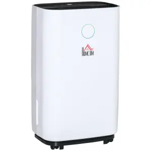 HOMCOM 20L/Day Portable Quiet Dehumidifier for Home, Electric Air De-Humidifier