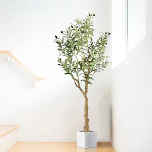 Artificial Olive Tree Tall Fake Olive Tree - 120cm