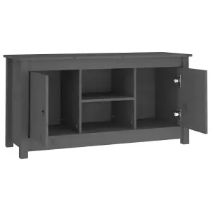 vidaXL TV Cabinet Grey 103x36.5x52 cm Solid Wood Pine