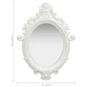 Ginn Oval Wall Mirror White