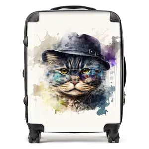 Selkirk Rex Cat Splashart Suitcase - Large