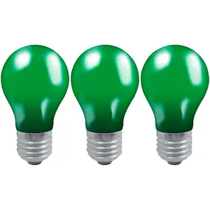 Crompton Lamps 25W GLS E27 Dimmable Colourglazed IP65 Green (3 Pack)