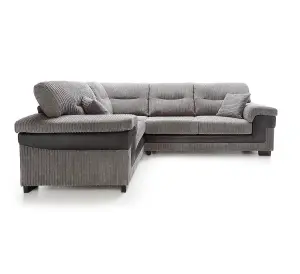 Samson Corner Sofa in Grey Left Facing