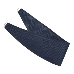 Homescapes Navy Blue Herringbone Chevron Curtain Tie Back Pair