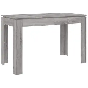 Seeger Dining Table 120x60x76 cm Engineered Wood Grey