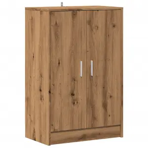 Berkfield Shoe Cabinet Artisan Oak 60x35x92 cm Engineered Wood