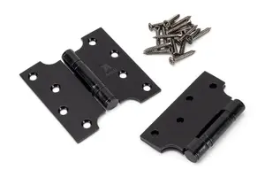 From The Anvil Black 4 Inch x 2 Inch x 4 Inch  Parliament Hinge (pair) ss