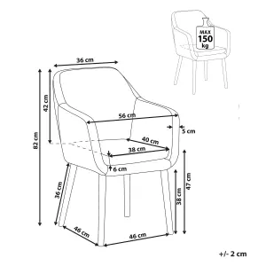 Dining Chair YORKVILLE II Velvet Off-White