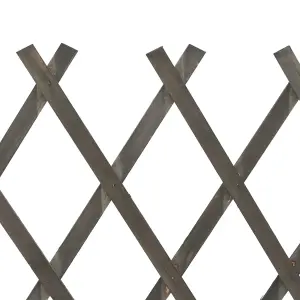 Berkfield Garden Trellis Fence Grey 120x90 cm Solid Firwood