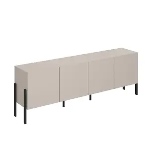 Modern Yukon 25 TV Cabinet 2040mm in Cashmere - Elegant Media Storage H700mm D400mm