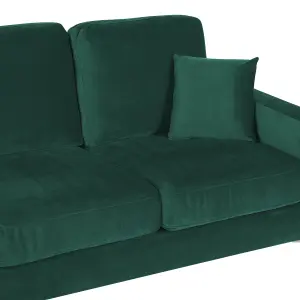 3 Seater Velvet Sofa Green GAVLE