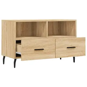 Berkfield TV Cabinet Sonoma Oak 80x36x50 cm Engineered Wood