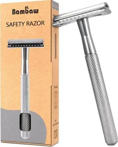 Double Edge Safety Razor Silver| Zero Waste Razor For Men And Women | Safety Razor Eco-Friendly | Fits All DE Razor Blades | Eco-Friendly And