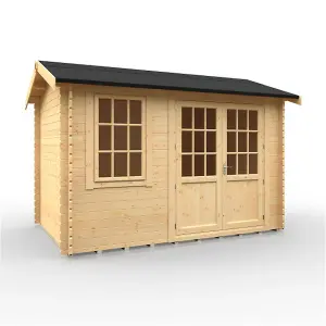 12ft x 8ft (3550mm x 2350mm) Horsforth "The Tallahassee" 28mm Log Cabin With 1 Window