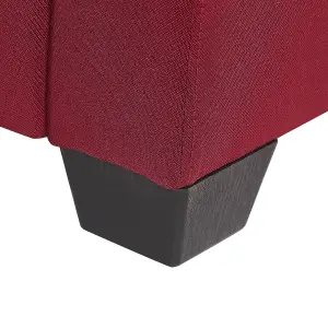 Right-Hand Corner Sofa VIKNA Dark Red Fabric Right Hand